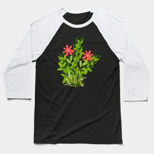 Lush vegetation and beautiful flowers design Baseball T-Shirt